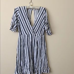 White and black striped Billabong dress